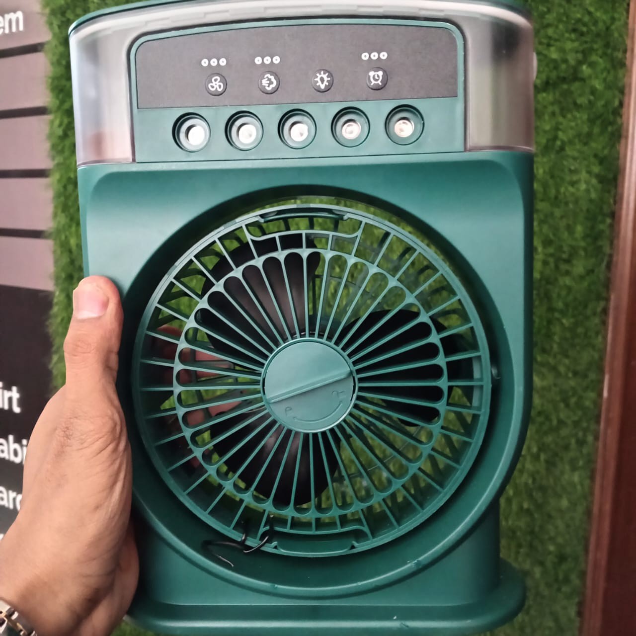 3 In 1 Air Cooling USB Fan with LED Night Light Water Fan