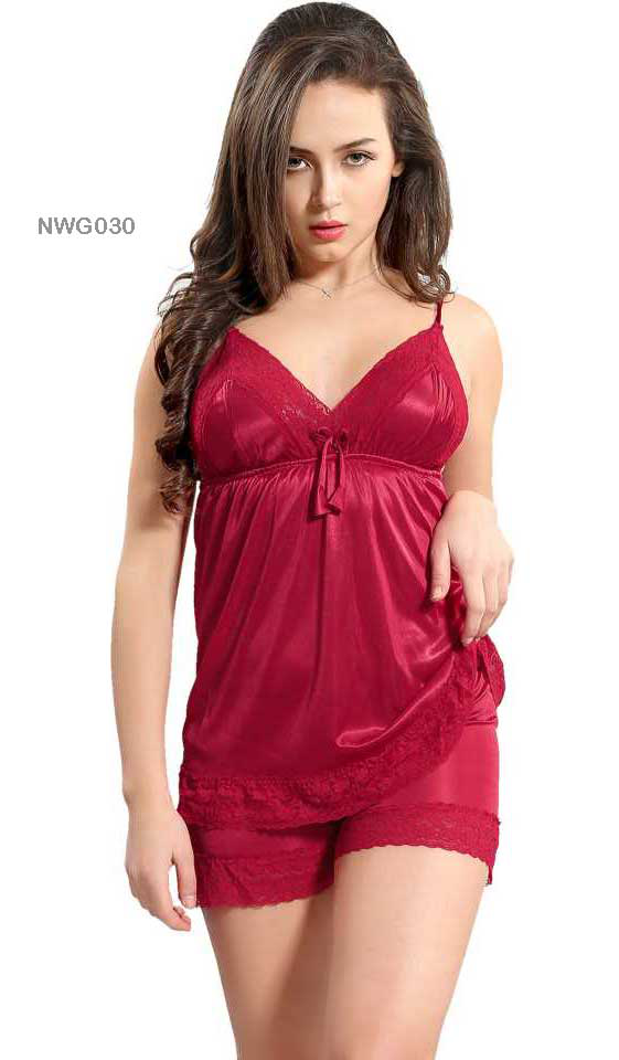 Stylish and Comfortable Women's Satin Night Suit Set