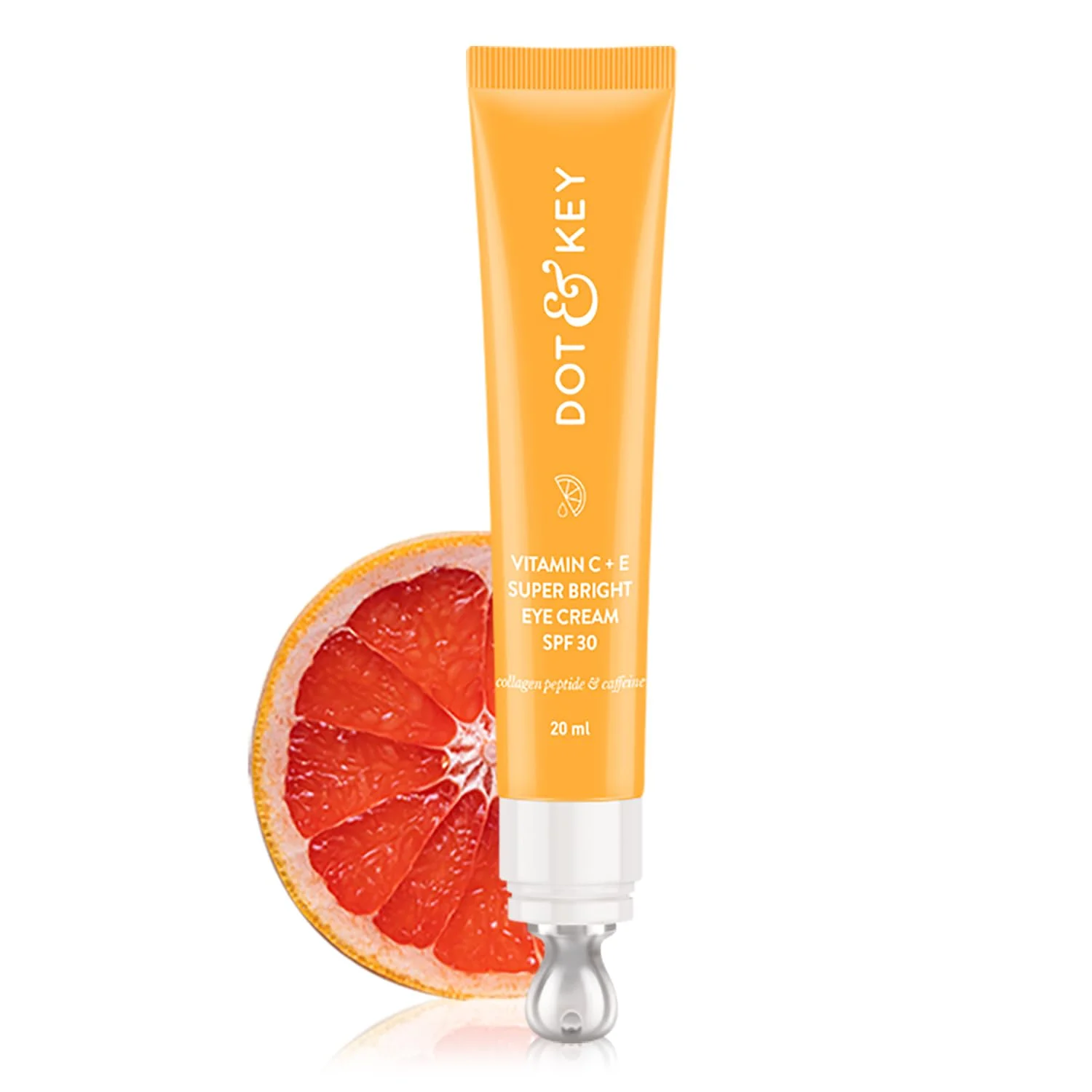 Dot & Key Vitamin C + E SPF30 Super Bright Under Eye Cream 20ml | Fades Dark Circles & Pigmentation | Boosts Collages & Skin Firmness | For Glowing Even Toned Skin | Reduces Puffiness | For All Skin T