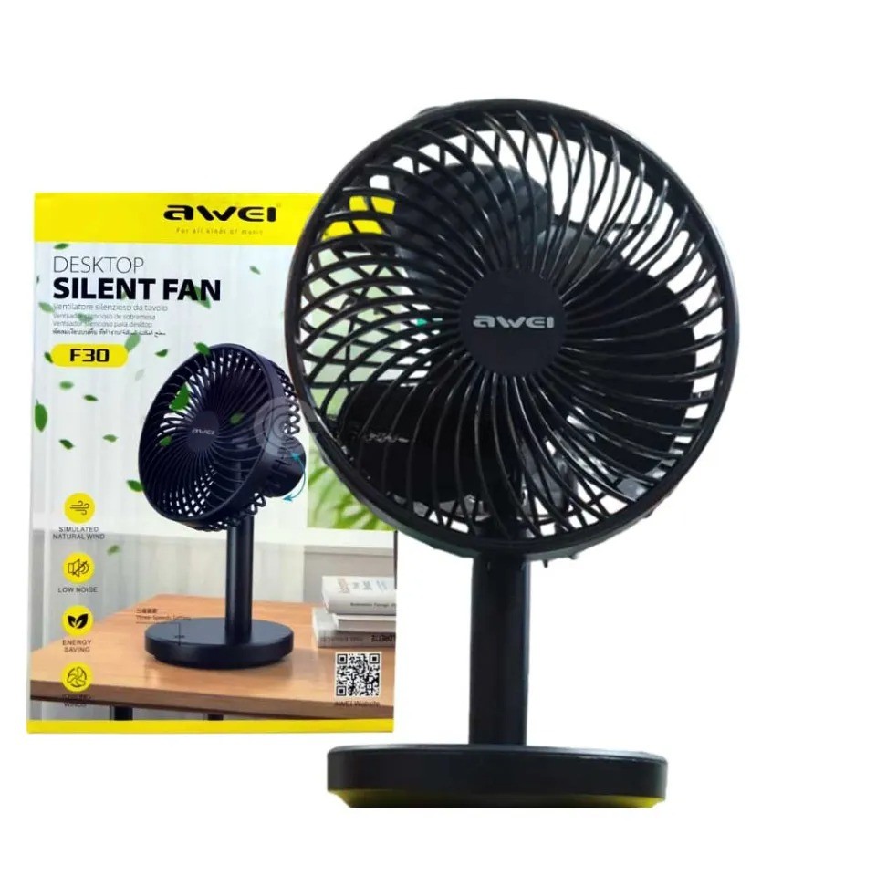 Awei F30 Mini Desktop Fan- Time Square