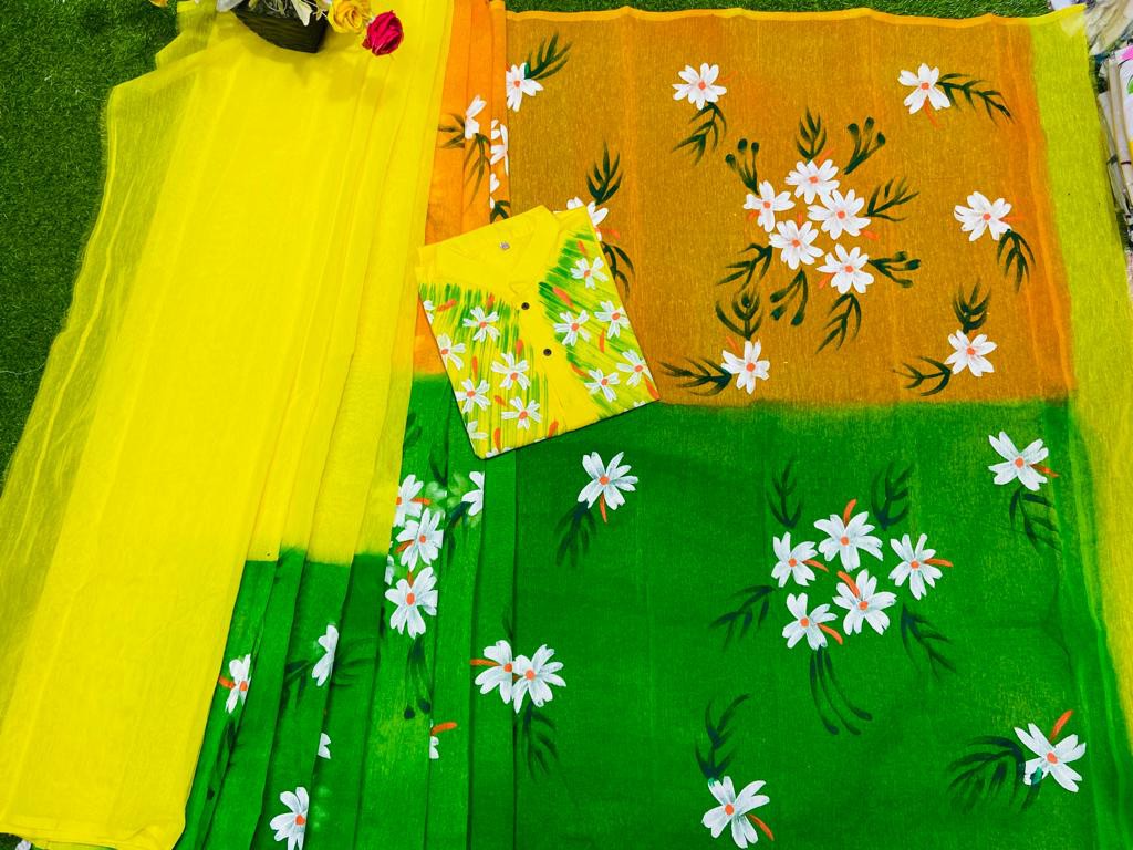 Exclusive Design Hand Print Couple Dress For Sweet Couple