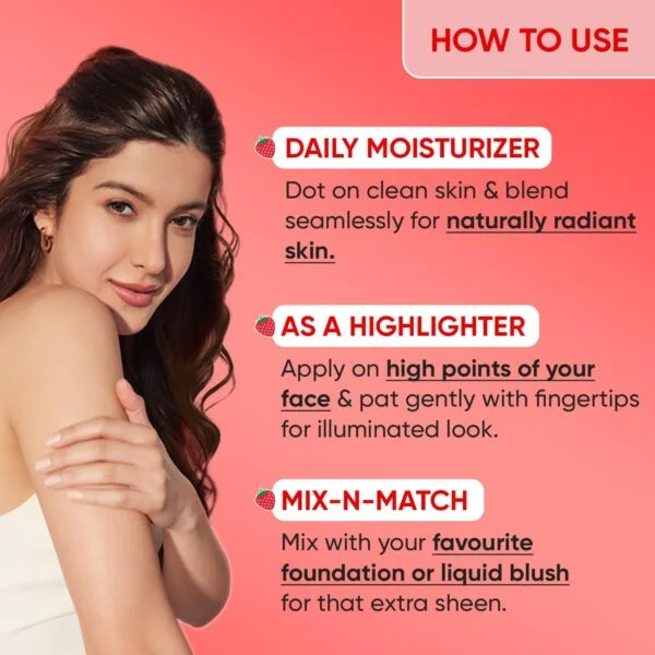 DOT & KEY Strawberry Dew Strobe Cream 30ml For Face Skin Radiance Cream | Moisturizer & Highlighter For Face | For Dewy Glazed Instant Glow | Boosts Hydration | For All Skin Types | For Women & Men | 