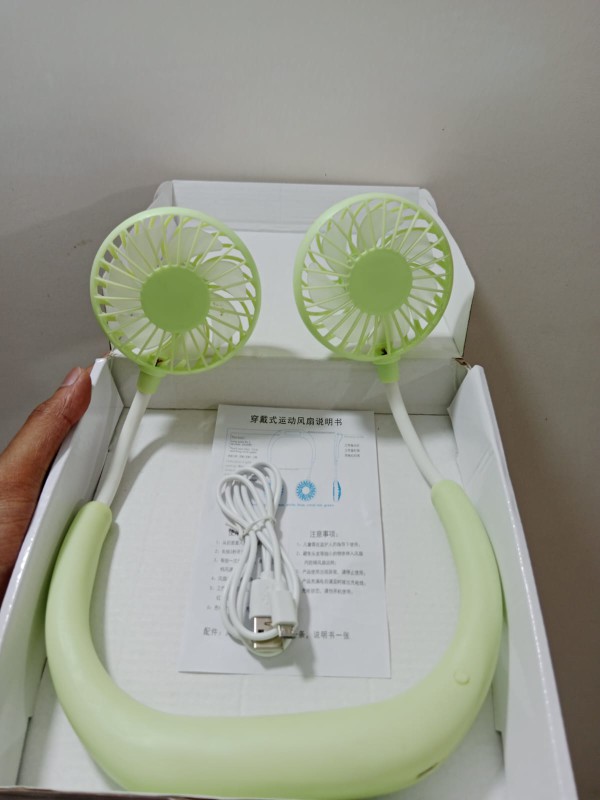 Portable Neck Fans Mini Cooling Fans Rechargeable Fans 360 Degree Free Rotation for Traveling, Sport (1)