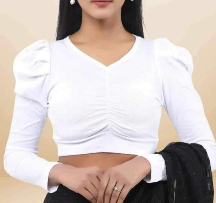 Crop Top Blouse Full Sleeves