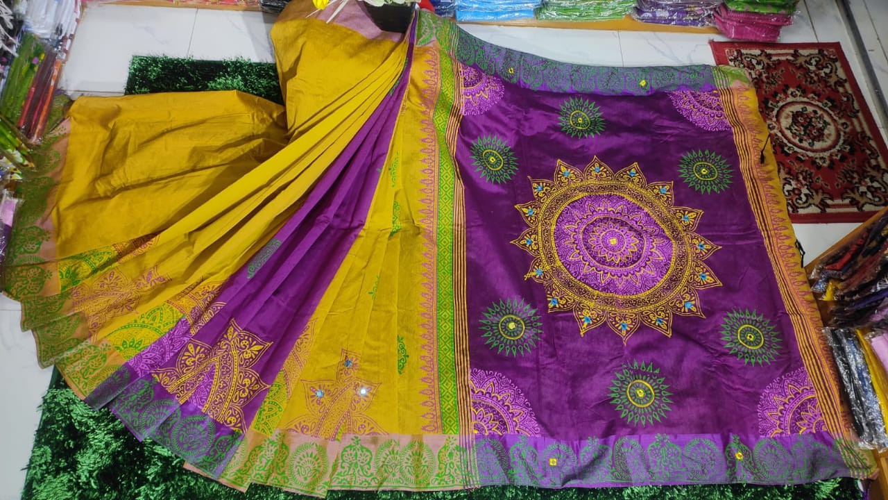 Embroidered Dupion Silk Saree