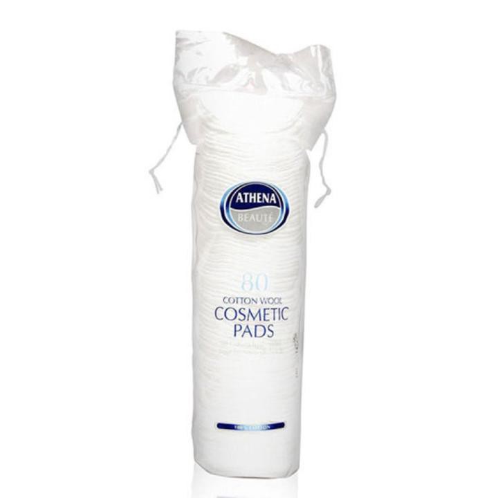 Athena Beaute Cotton Wool Cosmetic Pads 80pcs White