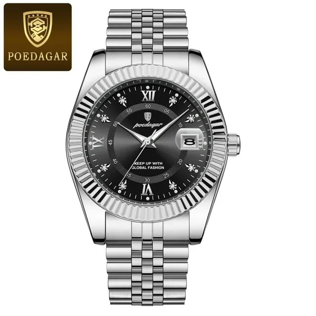 100% Original Waterproof Poedagar 910 Model Fashion Watch for Men. -(2)