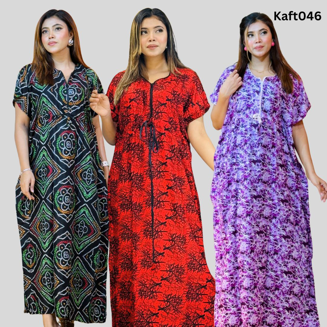 Long Kaftan Maxi Combo Pack of 3 For Female