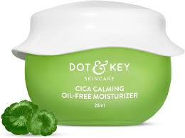 Dot & Key CICA Calming Skin Renewing Night Gel 60ml / 25ml | For Oily, Acne Prone And Sensitive Skin | Night Cream with Niacinamide, Green Tea & Hyaluronic | Fades Blemishes & Dark Spots | India