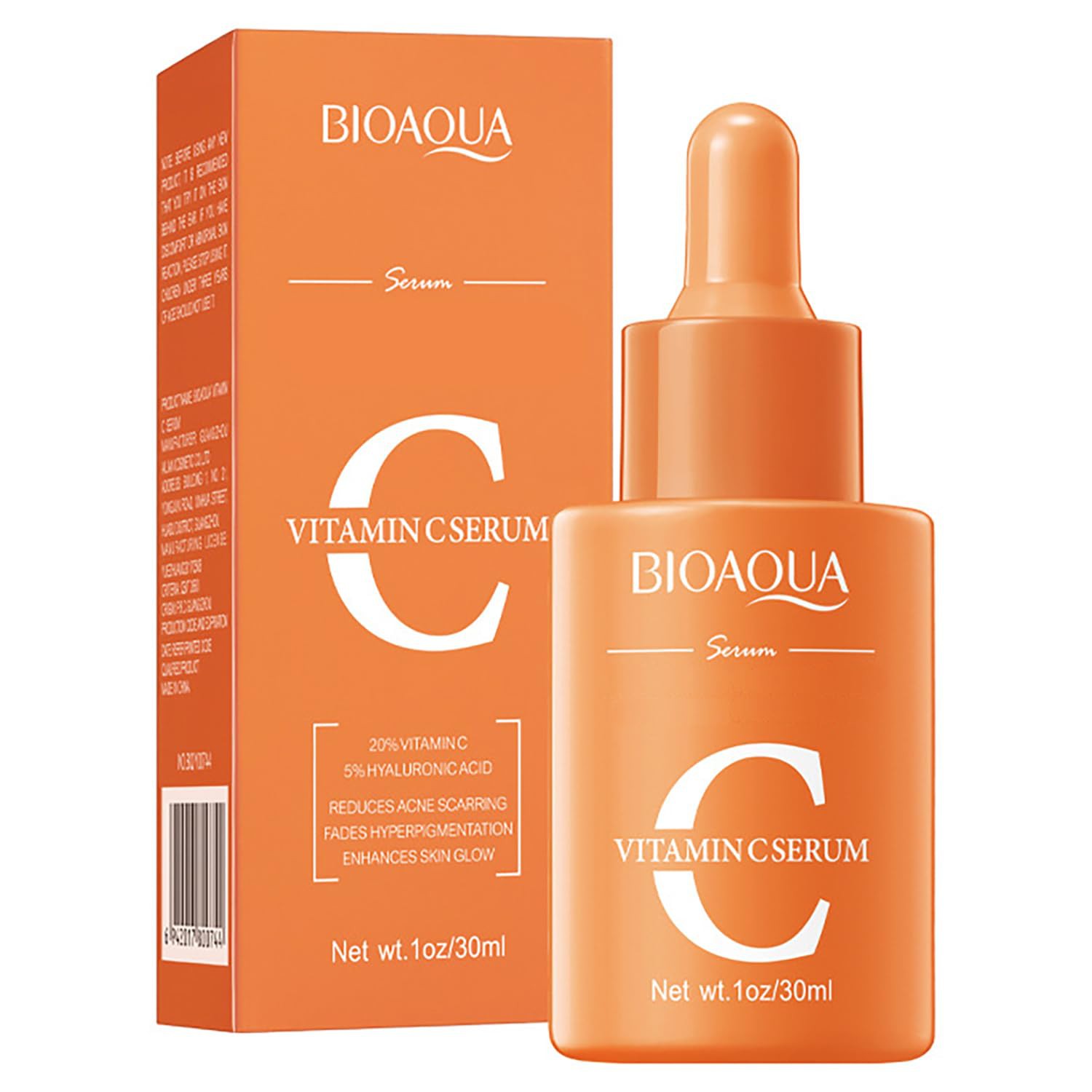 BIOAQUA Vitamin C Facial Serum 30ml Hyaluronic Acid Essence Anti-Aging Moisturizing Face Skin Care