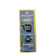 Active Condoms – Blueberry Flavor Condom – Full Box – 3X12=36Pcs Condom (Made In India)