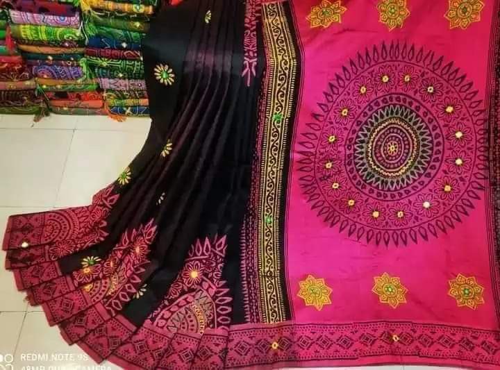 Buy Fuschia Embroidered Dhupian Silk Saree