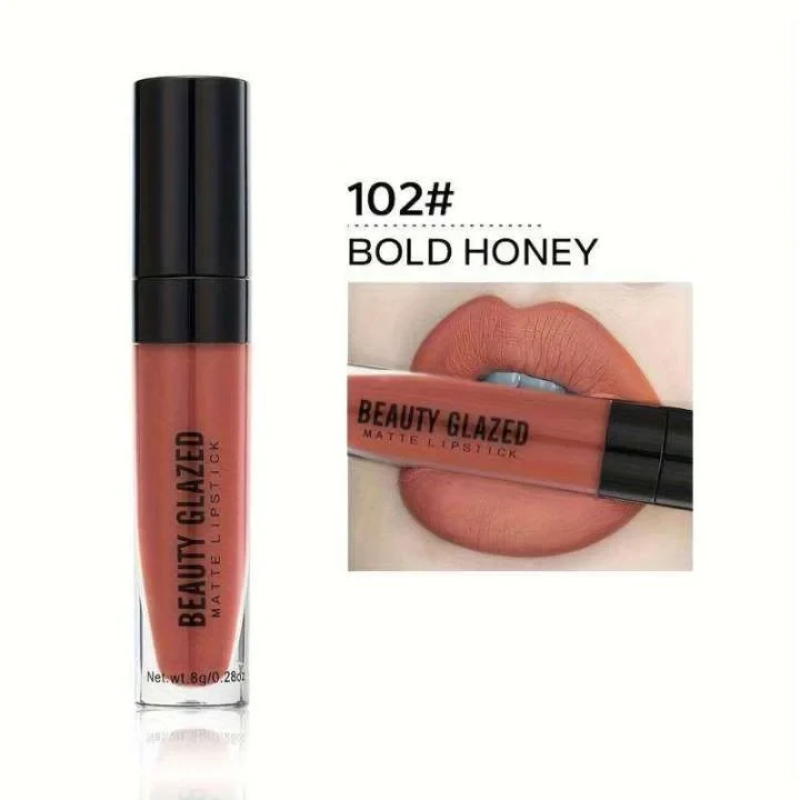BEAUTY GLAZED Matte Lipstick Holding Makeup Silky Smoothness 8gm | All Shades Available