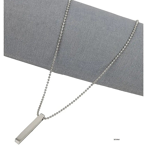 Fashion Frill Men's Silver Locket Pendant Necklace Chain For Boys and Men