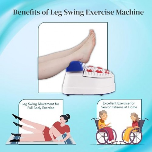 Leg Swing Exercise Machine with Infrared Heating and Vibration for Weight Loss & Blood Circulation Improvement