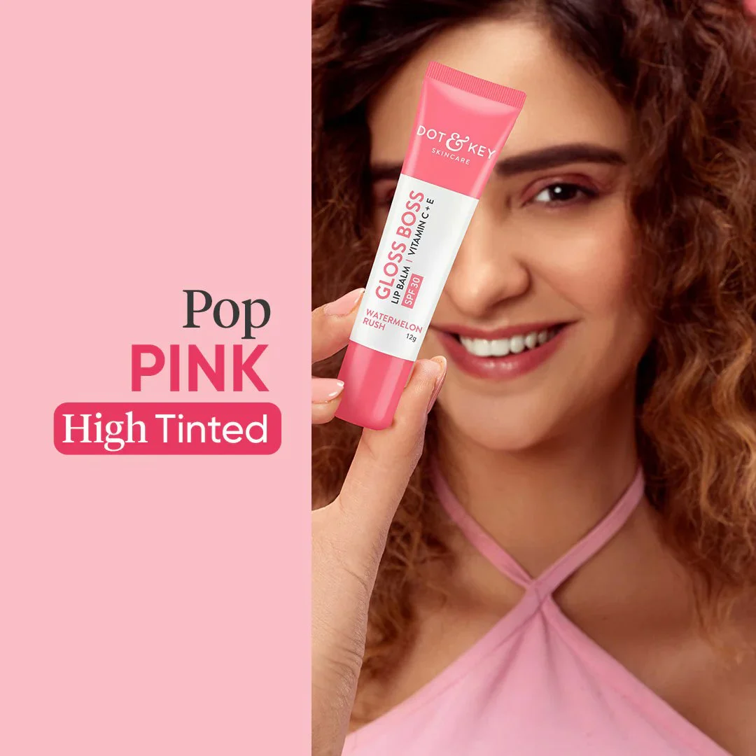 Dot & Key 12gm Gloss Boss Vitamin C + E Lip Balm with SPF 30 – Watermelon Rush | India