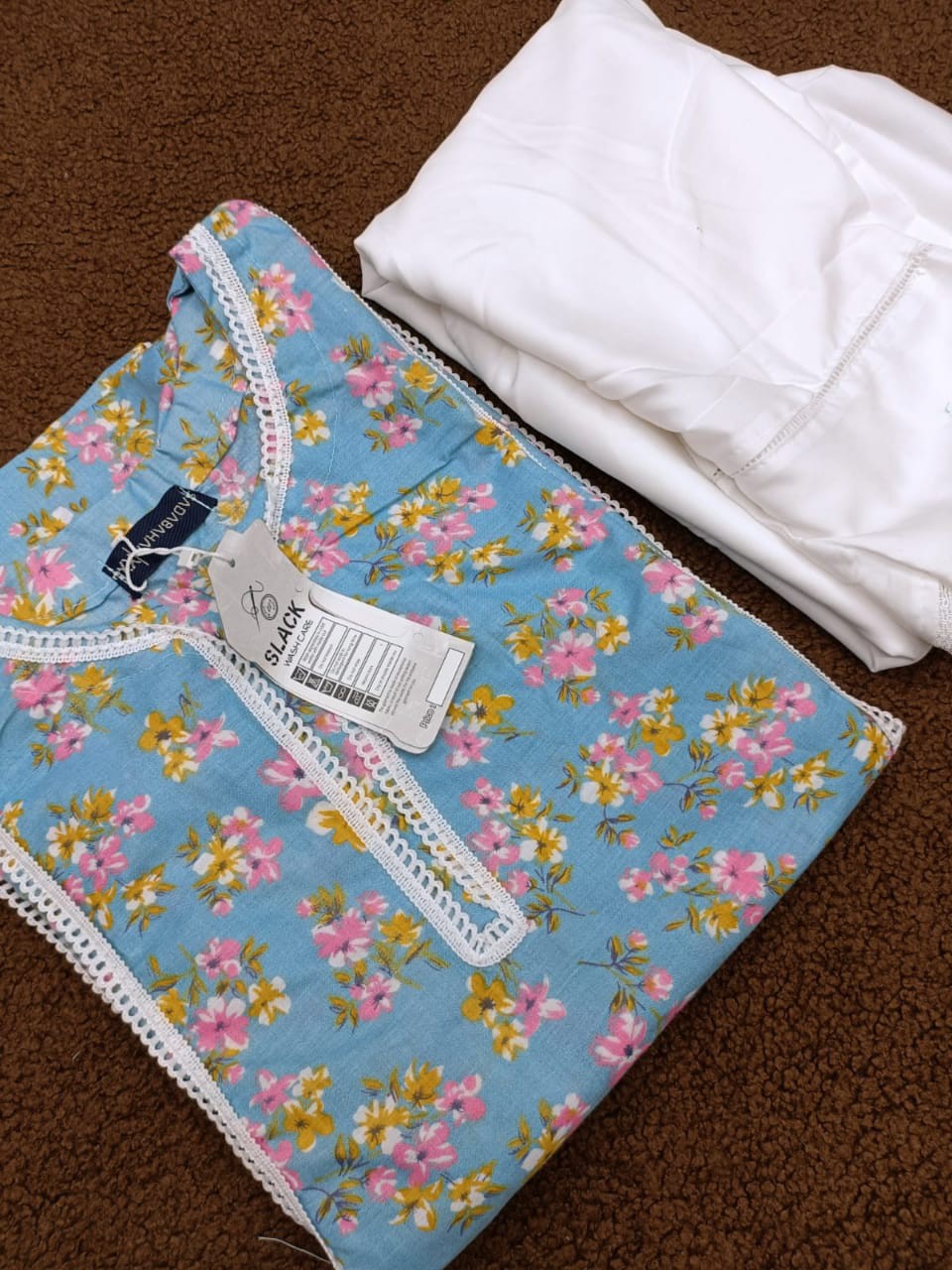 Two Piece Garments Fabrics Short Kameez