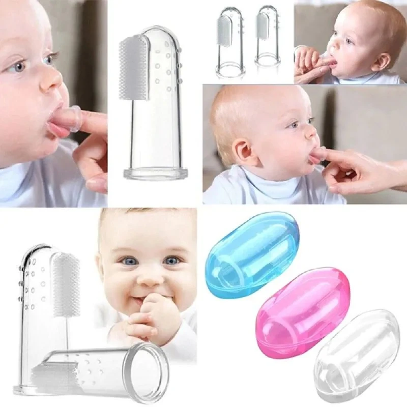 Baby Finger Toothbrush - Children's Silicon Finger Transparent Toothbrush