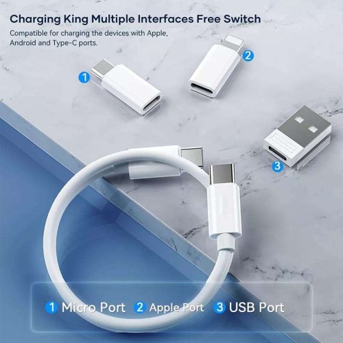 5 in 1 Multiple Data Cable Storage Box With Charger
