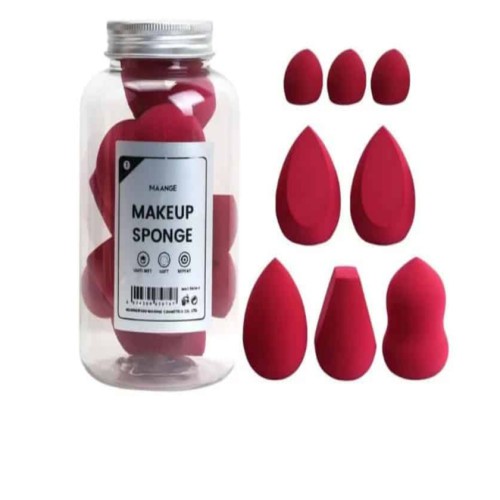 7Pc Set Makeup Sponge Different Sizes Cosmetic Puff (Face ,Foundation Powder, Cream ,Concealer, Beauty Egg ,Women Make Up Blender Tool)