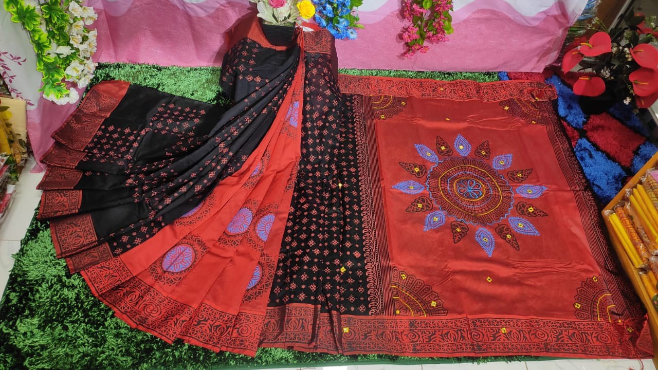 Embroidered Dupion Silk Saree