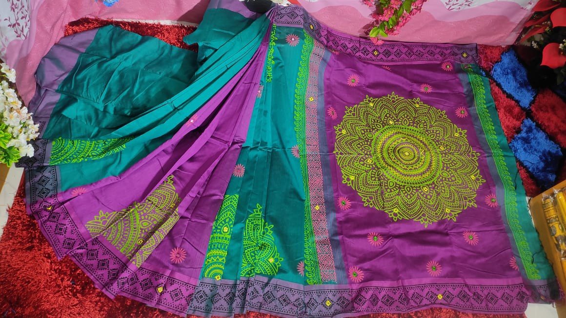 Embroidered Dupion Silk Saree