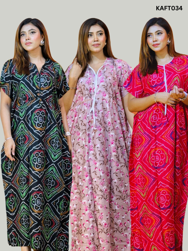 Long Kaftan Maxi Combo Pack of 3 For Women's