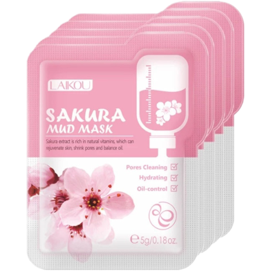 Laikou Sakura Mud Mask 5gm x 6 Pack