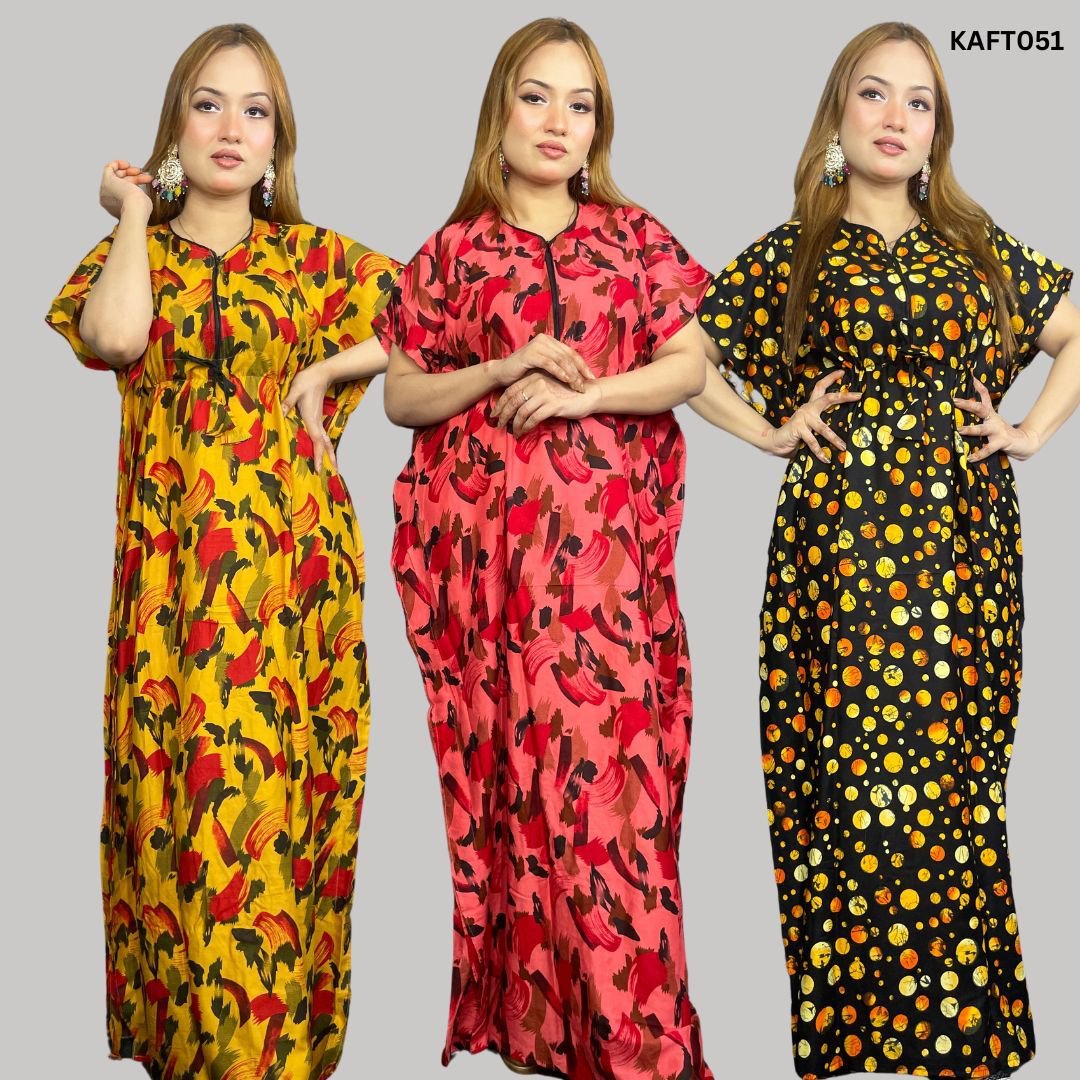 long kaftan maxi combo pack of 3 for women's