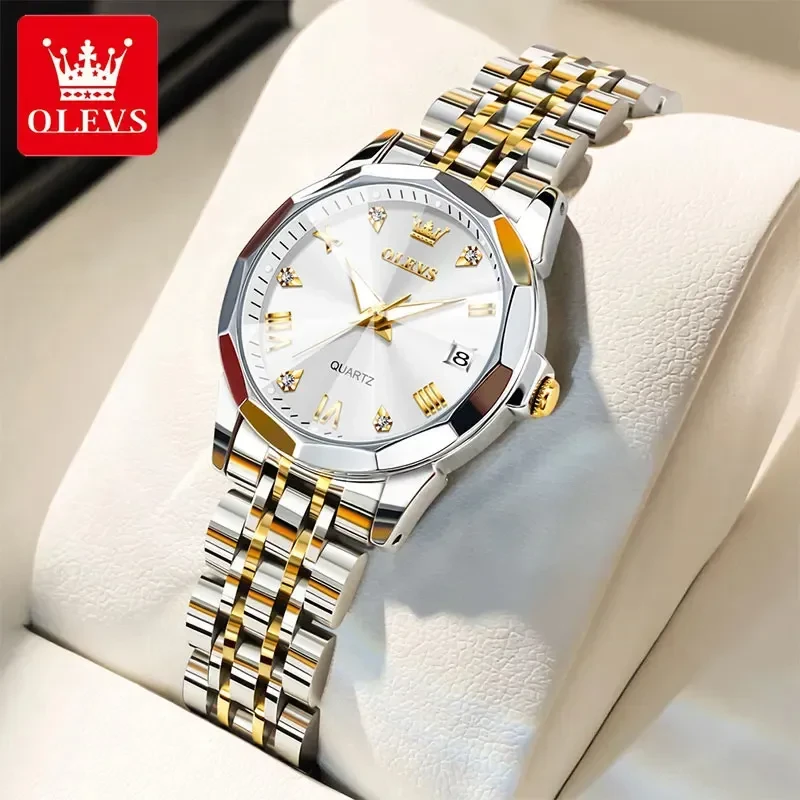 OLEVS Watch for Women Branded Stainless steel Elegant Luminous Ladies Watches 9931 Silver -(2)