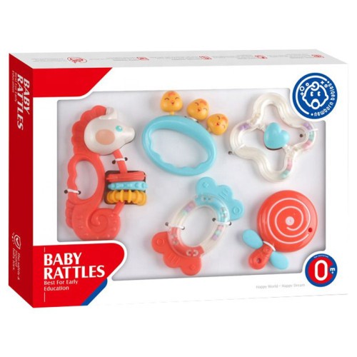 Huanger - Baby Rattles & Teether Sensory Set 5pcs - Multicolor price in BD