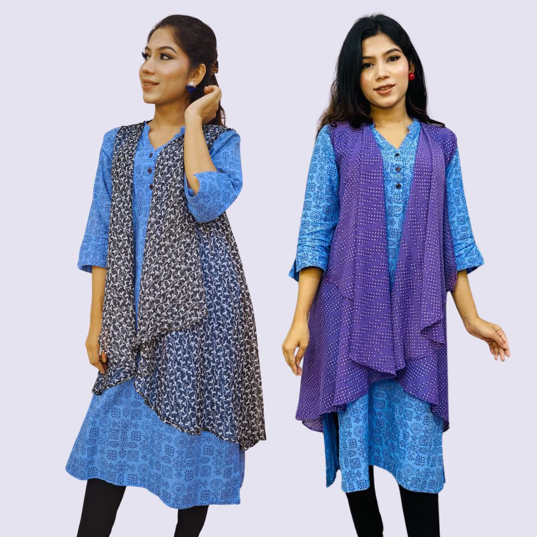 Semi Long Shrug for Women Set of Two For Female