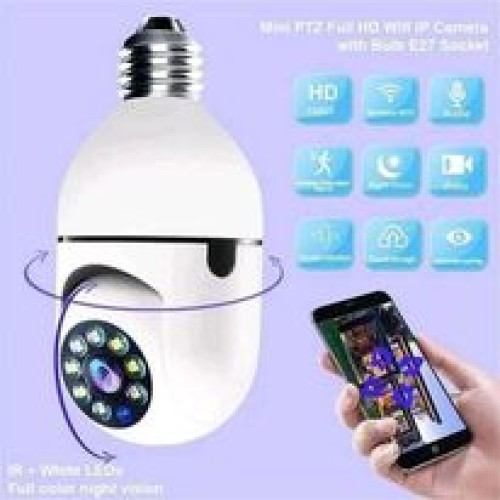 PTZ Wifi 360° Rotating bulb Camera  price in bd