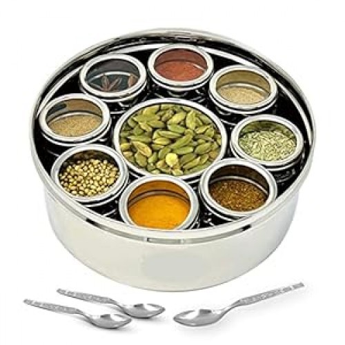 9 In 1 Stainless Steel Multipurpose Spice Box