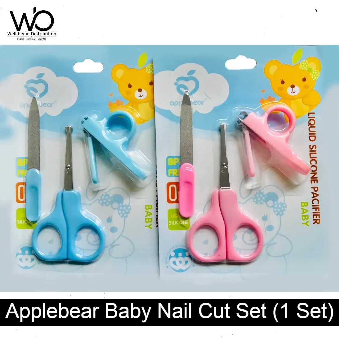 Applebear Baby Nails Cut Set – 3pcs Set – Multicolor Available