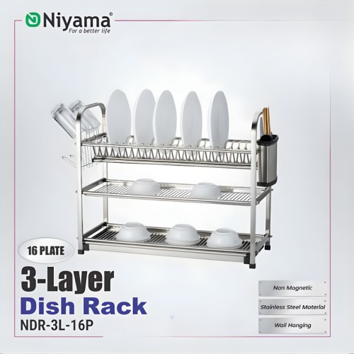 Niyama 3 Layer16 Plate Dish Rack NDR-3LB-16P price in bd