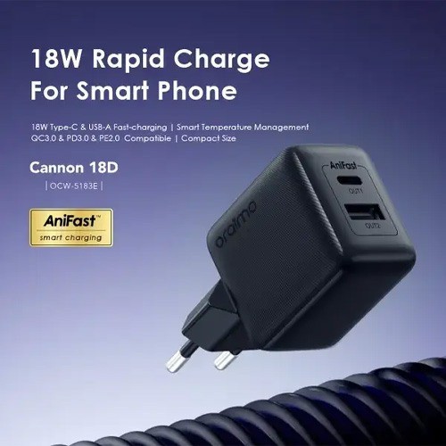 Oraimo OCW-5183E+M53 M-USB 18W RAPID CHARGER price in bd