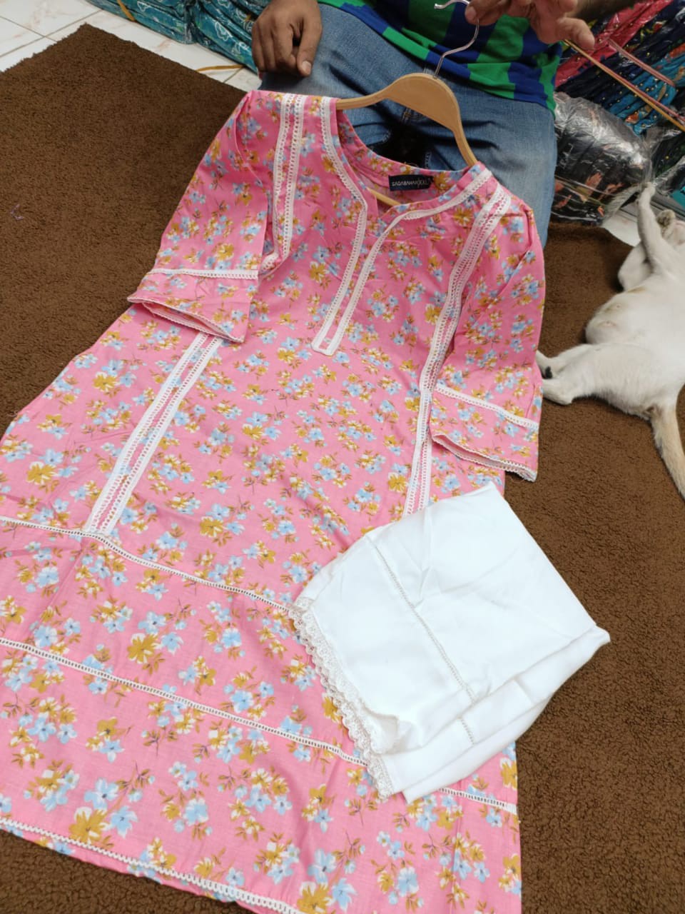 Two Piece Garments Fabrics Short Kameez