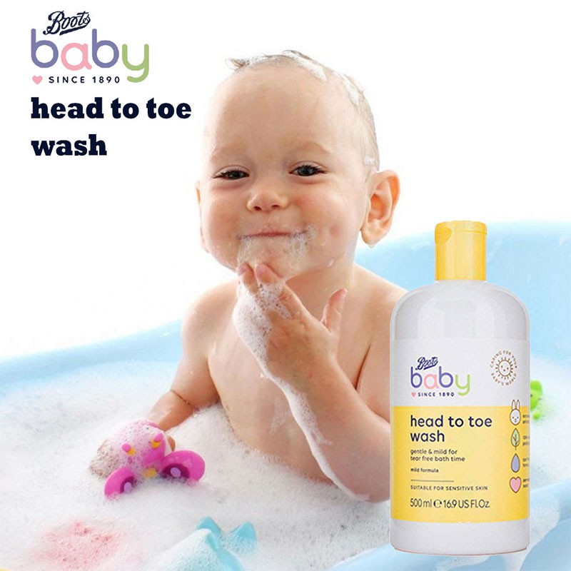 Boots Baby Head to Toe wash 500ml | MADE IN BULGARIA.