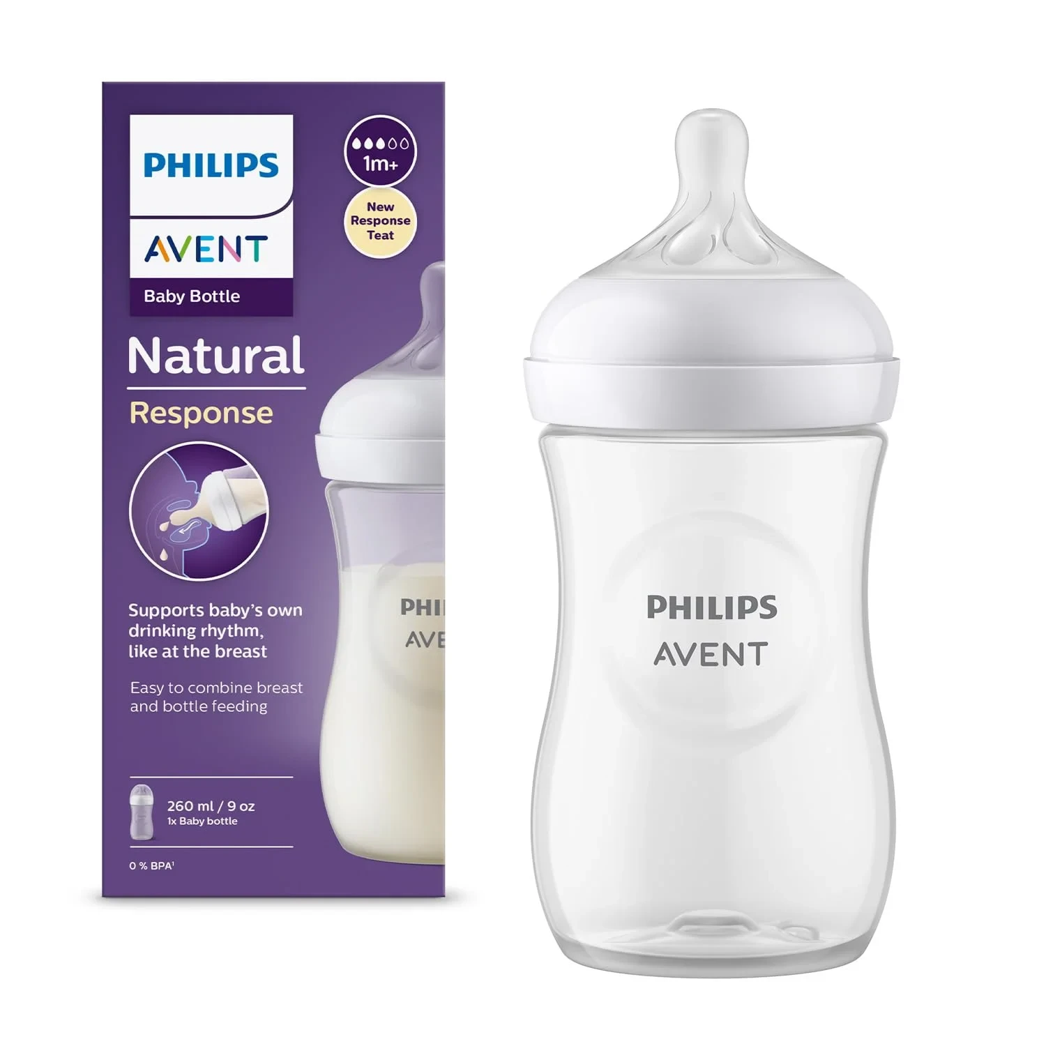 Baby Feeder Philips Avent Natural Response Feeder Bottle 1m+ 260ml
