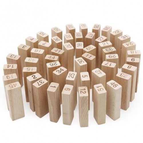 Kids Educational Wooden Jenga Blocks 48 Pcs