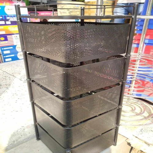 5 layer Squre 360 Degree Rotating Vegetable Rack Kitchen Floor Best Price in Bangladesh