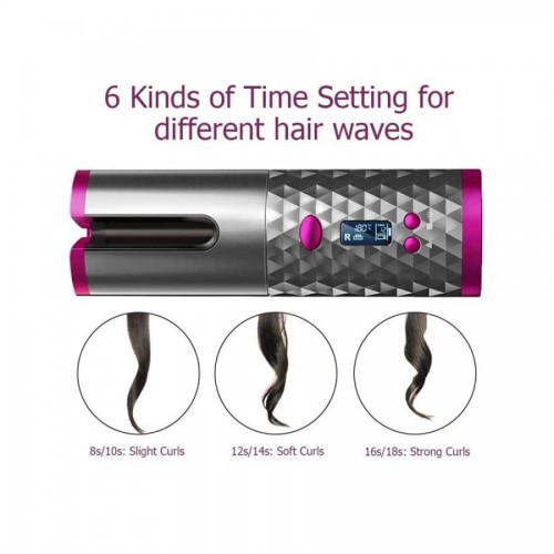 Cordless Rechargeable Automatic Hair Curler