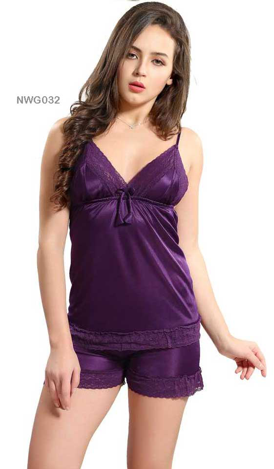 Ready Made Women's Satin Night Suit Set