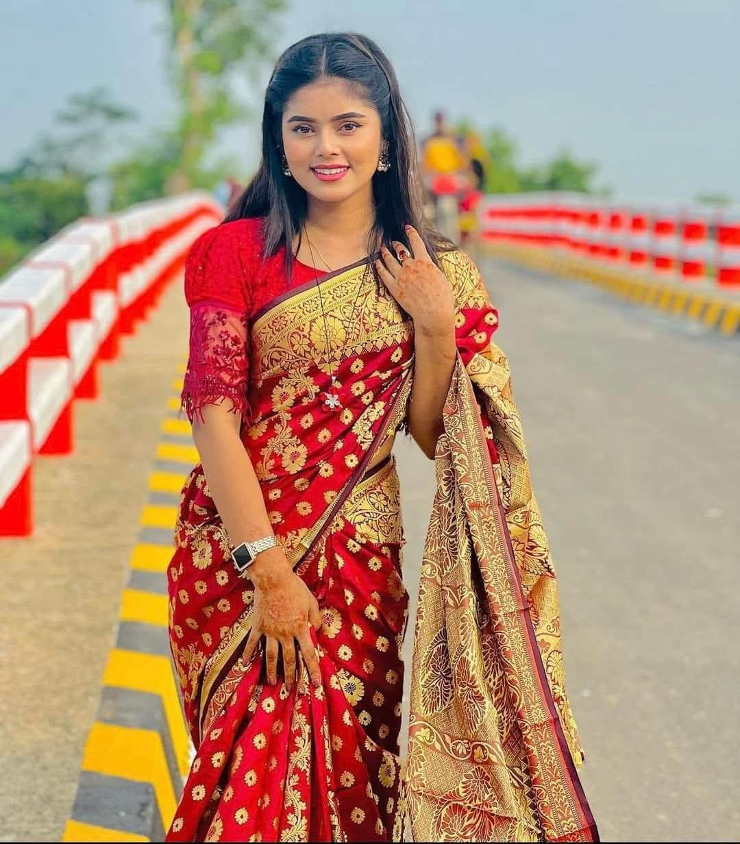 Silk Cotton Saree For Ladies