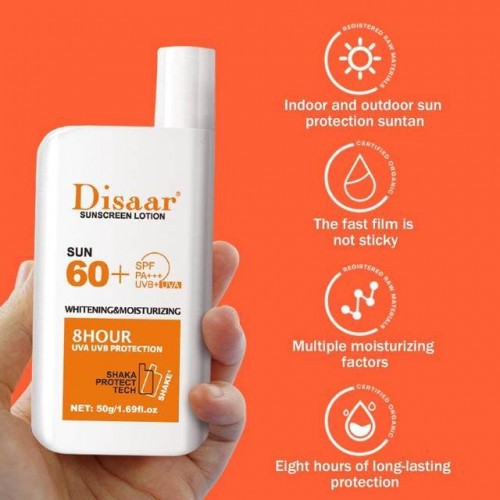 Disaar Sun 60+ SPF Whitening & Moisturizing Sunscreen Lotion 50gm