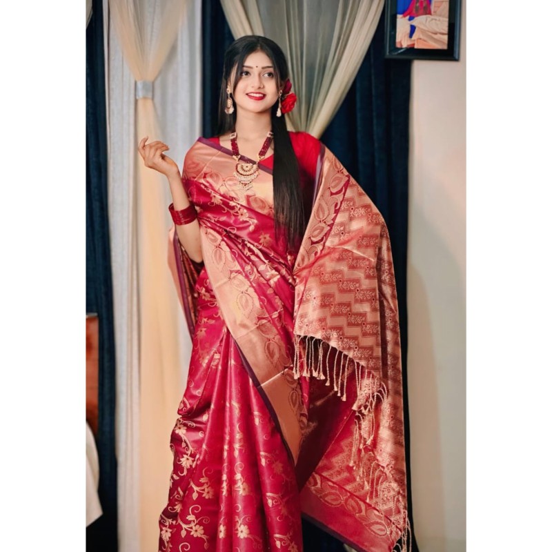 Soft silk katan sharee -(26)