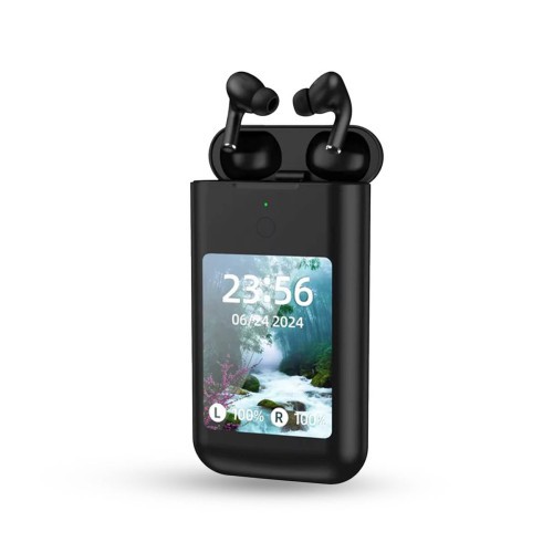 Carrying Treasure Portable Earbuds and Power Bank with Multimedia Touch Screen