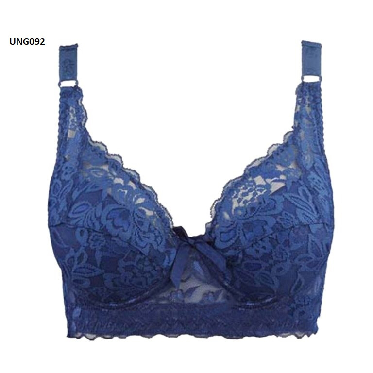 Blue Color Lace Non-Wired Non-Padded Everyday Bra For Women's