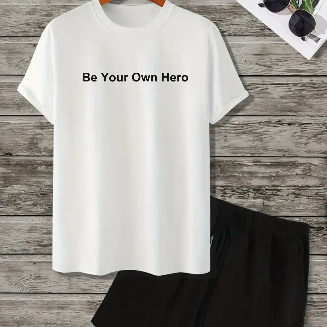 White Color Men's Shirt and 2 Quarter Pant Combo Set